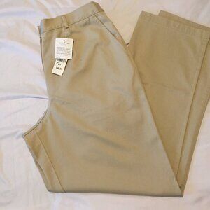 Vintage 90s LL Bean Pants Womens SZ 14 Medium Tall Khaki Original Fit Cotton NWT